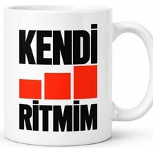 Lexroo Kendi Ritmim Tasarımlı Porselen Kupa - Model 688