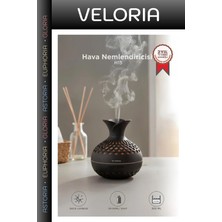 Veloria Delux Serisi Dekoratif Obje Çiçek Tasarım Nem Cihazı H15 Flower Koyu Kahverengi 300 ml