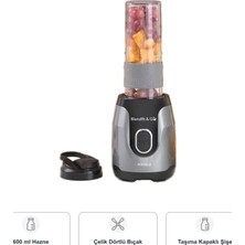 Karaca Blendfit Go Personal Kişisel Smoothie Blender Antrasit ve Mutfak Tartısı Seti, 600 ml Hazne, Çelik Dörtlü Bıçak, Taşıma Kapaklı Şişe ile Pratik Kullanım 000001000011072004