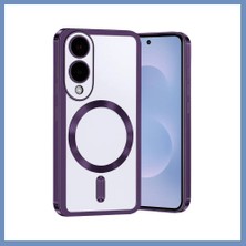Yuva Izi Samsung Galaxy S25 Uyumlu Edge Kross Magneticsafe Kapak - Mor Ajs