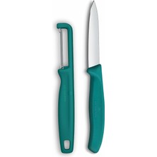 Happy Trend 6.7114.21C1 Swiss Classic 2li Bıçak ve Soyacak Set, Yeşil