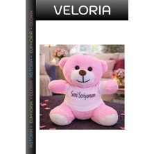 Veloria Özel Seri Sevimli Ayı Romantik Hediye Oyuncak Çeşitleri Pembe Seni Seviyorum Tişörtlü Ayıcık