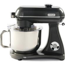 Rafta M122 Plus Easy Chef Dc Motor Stand Mikser Çift Başlıklı Hoparlör Özellikli Koyu Gri
