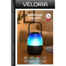 Veloria Premium Cihaz Bluetooth Hoparlör D22 Siyah