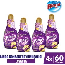 Bingo Soft Konsantre Çamaşır Yumuşatıcısı Lavanta 1440 ml X 4 Adet