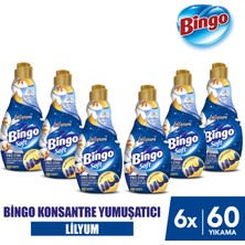 Bingo Soft Konsantre Çamaşır Yumuşatıcısı Lilyum 1440 ml X 6 Adet