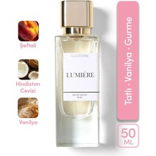 ILLUSIONE Lumiére EDP Kadın Parfüm 50ml | Şekerli-Vanilya-Gurme | Narenciye, Müge, Orkide, Misk