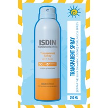Isdın Fotoprotector Transparent Spray Wet Skin SPF50 250ML | Suya Dayanıklı Güneş Koruyucu Sprey