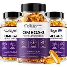 3 Adet Omega-3 Premium Fish Oil 90 Softgel X 1000Mg, Balık Yağı, Hidrolize Kolajen