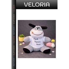 Veloria Premium Peluş Figür Eğlenceli Hediyelik Eşek Tepsin Seni Tişörtlü Oyuncak Eşek