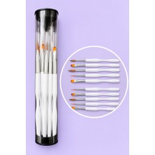 Mist Color Beyaz Saplı Nail Art Fırça Seti 10 Adet