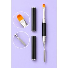 Mist Color Siyah Çift Uçlu Polygel Fırça ve Spatula