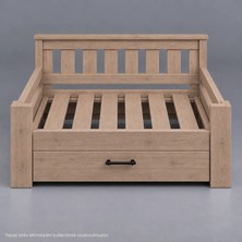 Renazzo Mobilya Renazzo Karlo Montessori Çocuk Karyolası Çekmeceli Atlantik Çam 60X120