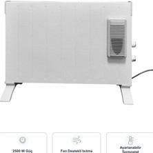 Luxell Beyaz Fanlı Konvektör Isıtıcı ve Mutfak Tartısı Seti, 2500 W Güç, Fan Destekli Isıtma, Ayarlanabilir Termostat ve Taşınabilir Ince Gövde Tasarımı HC-2952