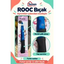 Sezen Home Rooc Renkli Çelik Mutfak Bıçağı Sebze Meyve Doğrama ve Dilimleme Bıçağı 1 Adet