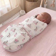 % 100 Pamuk Müslin Bebek Hazır Kundak – Bébé Lapin Rose KNDK1019