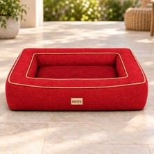 Patiyu Kedi Köpek Yatağı Noble Yatak - Kırmızı / Medium