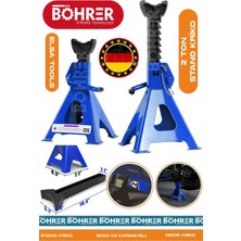 Alman Böhrer HB0419T Mavi 2 Ton Oto Araç Araba Kaldırma Sabit Tutma Kriko Standı - Tekli
