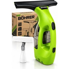 Böhrer BA0115484 Şarjlı Vakumlu Cam Silme Makinesi Kablosuz Cam Temizleme Cihazı Sprey ve Mikrofiber Aparatlı