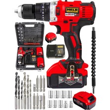Held Power 58V Xr Lion 4.0 Ah Çift Akülü Darbeli Matkap ve Vidalama Seti