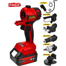 Held Power 21V Fırçasız Motorlu 6 Başlıklı Değiştirilebilir Çok Amaçlı Akülü Set
