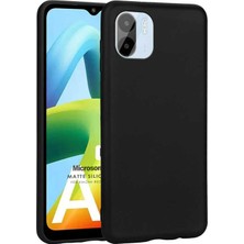 Matte Silicone Xiaomi Redmi A1 Için Kılıf Siyah [redmi A1 ile Uyumlu Kılıf - Siyah]