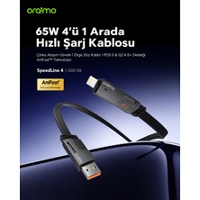 Data Kablo Oraimo OCD-155 Black Grey Tr 3A 1m
