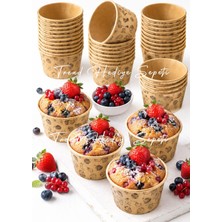Trend Hediye Sepeti 50'li  Kek Desenli Muffin, Cupcake Kek Kalıbı , Cupcake Kağıdı, Kek Kapsülü, Airfryer Uyumlu
