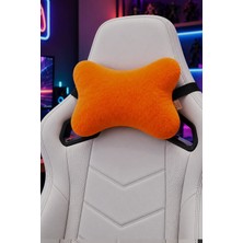 Kidhug Sandalye Boyun Yastığı Oyuncu Koltuğu Koltuk Başlığı Peluş Boyun Desteği 24X12 cm - 1 Adet - Renk Seçenekleri - Turuncu Pembe Siyah Kahverengi Kırmızı