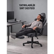 Rampage KL-R29 Myth Pro Üst Seviye Terletmez Kumaş   Gri Gaming Oyuncu Koltuğu