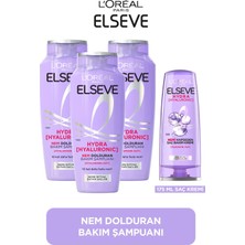 Elseve 3'lü 300ml Hydra Hyaluronic Şampuan + 175ml Saç Kremi Seti