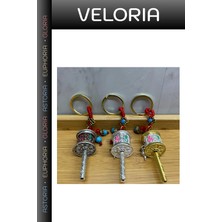 Veloria Delux Serisi Metal Feng Shui Şans Çarkı Anahtarlık Tarz Obje Günlük Kullanım