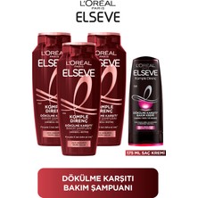 Elseve 3'lü 400ml Komple Direnç Dökülme Karşıtı Şampuan + 175ml Saç Kremi Seti