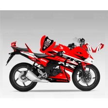 Moto Sticker 54 Honda CBR125 R RR Lines Kırmızı Siyah Beyaz Sticker Set