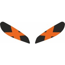Kaly CF Moto 250 SR Far Stickeri Turuncu X