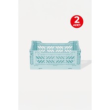 2 Adet - Aykasa Minibox Arctic Blue Katlanabilir Kasa 261710