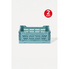 2 Adet - Aykasa Minibox Teal Katlanabilir Kasa 261710