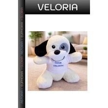 Veloria Özel Seri Hatiran Doğum Oyuncak Özür Dilerim Tişörtlü Sevimli Peluş Köpek