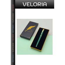 Veloria Özel Seri Kutulu Yeşil Roller Kalem Ofis Gereci Eğitim Aracı Kadın Hediyesi
