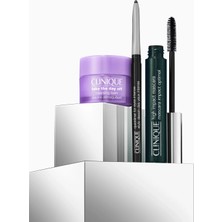 Clinique Göz Makyajı Seti | Maskara 10ML, Eyeliner 0.34G, Makyaj Temizleme Balmı 15ML