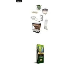 Kuş Suluğu + Akıllı Yemlik + Banyoluk… + Premium Kalamar Kemiği Orta Boy Kuş Seti