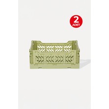 2 Adet - Aykasa Minibox Lime Katlanabilir Kasa 261710