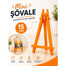 Tombi-X Turuncu Mini Dekoratif Şövale 15 cm – Masaüstü Fotoğraf ve Kart Standı