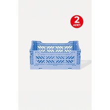 2 Adet - Aykasa Minibox Baby Blue Katlanabilir Kasa 261710