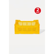 2 Adet - Aykasa Minibox Yellow Katlanabilir Kasa 261710