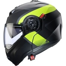 Caberg Duke Evo Matt Yellow-Black Motosiklet Kaskı Çene Açılır Güneş Vizörlü Motorcu Kask