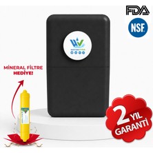 Water Vitra Vortex Multimineralli Su Arıtma Cihazı - 15 Aşamalı 80 Gpd Nano Membran Paslanmaz Çelik Tanklı Siyah