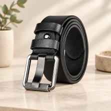 Marka Kolik Siyah 4.5 cm Lüks Kot Kemeri