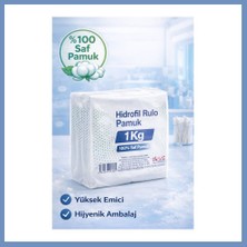 Yuva Izi Hidrofil Rulo Pamuk 1 kg Saf Pamuk Yüksek Emici Medikal ve Kozmetik Kullanım 1 Adet Ajs