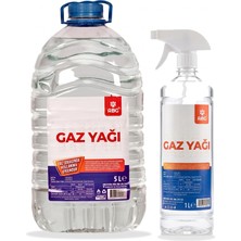 Abg Gaz Yağı Sprey 1 L ve 5 L Gaz Yağı Ikili Set Boya Koruma, Zift, Reçine ve Leke Çıkarma Zincir Temizleyici